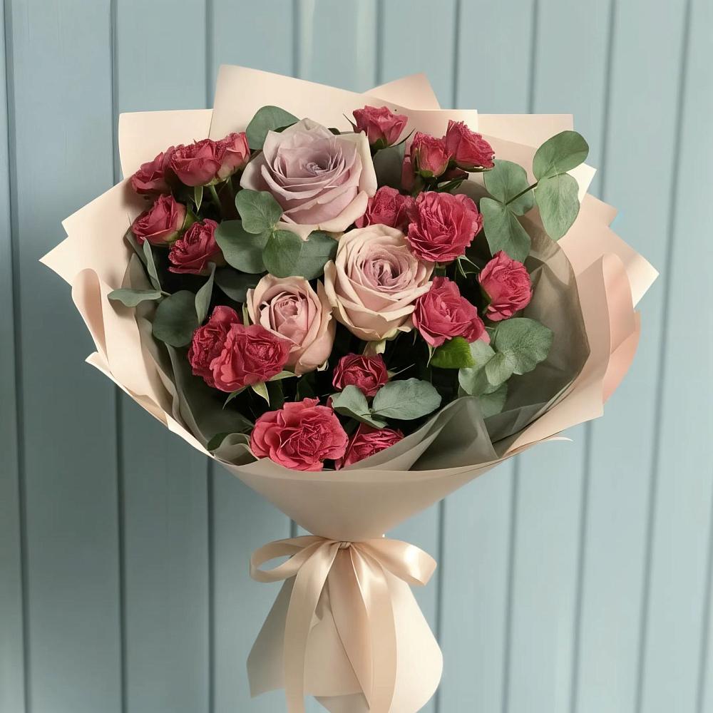 Букет цветов из: Гвоздики и Розы в Лоухи