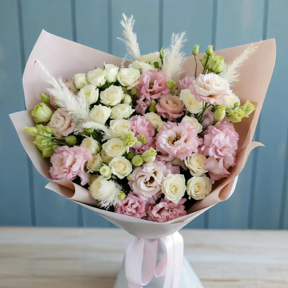 Букет цветов из: Альстромерии и Розы в Лоухи