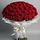 Букет 101 Красная роза Блэк Мэджик в Лоухи
