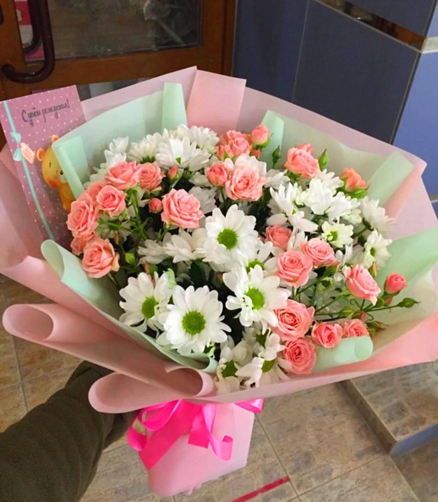 Букет цветов из: Розы и Хризантемы в Лоухи