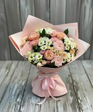 Букет цветов из:  Гвоздики, Розы и Хризантемы в Лоухи