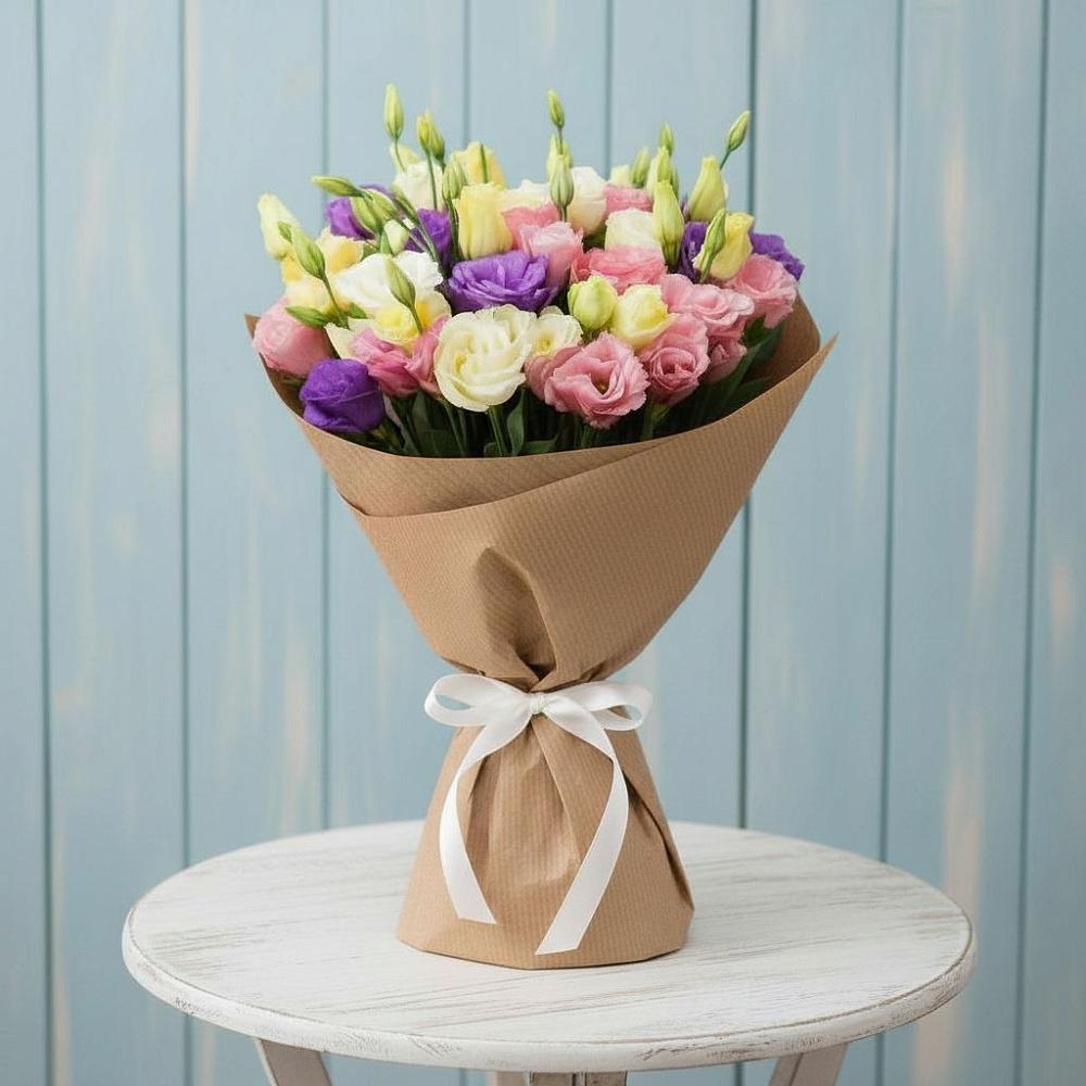 Букет цветов из: Лизиантусы в Лоухи