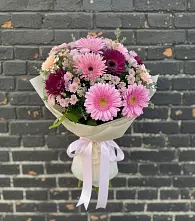 Букет цветов из:  Герберы и Хризантемы в Лоухи