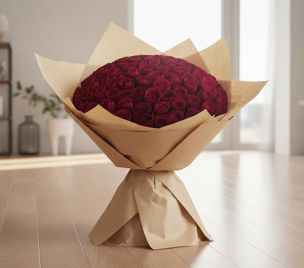 Букет 101 Красная роза в Лоухи