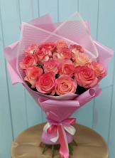 Букет 15 Розовых роз Равель в Лоухи